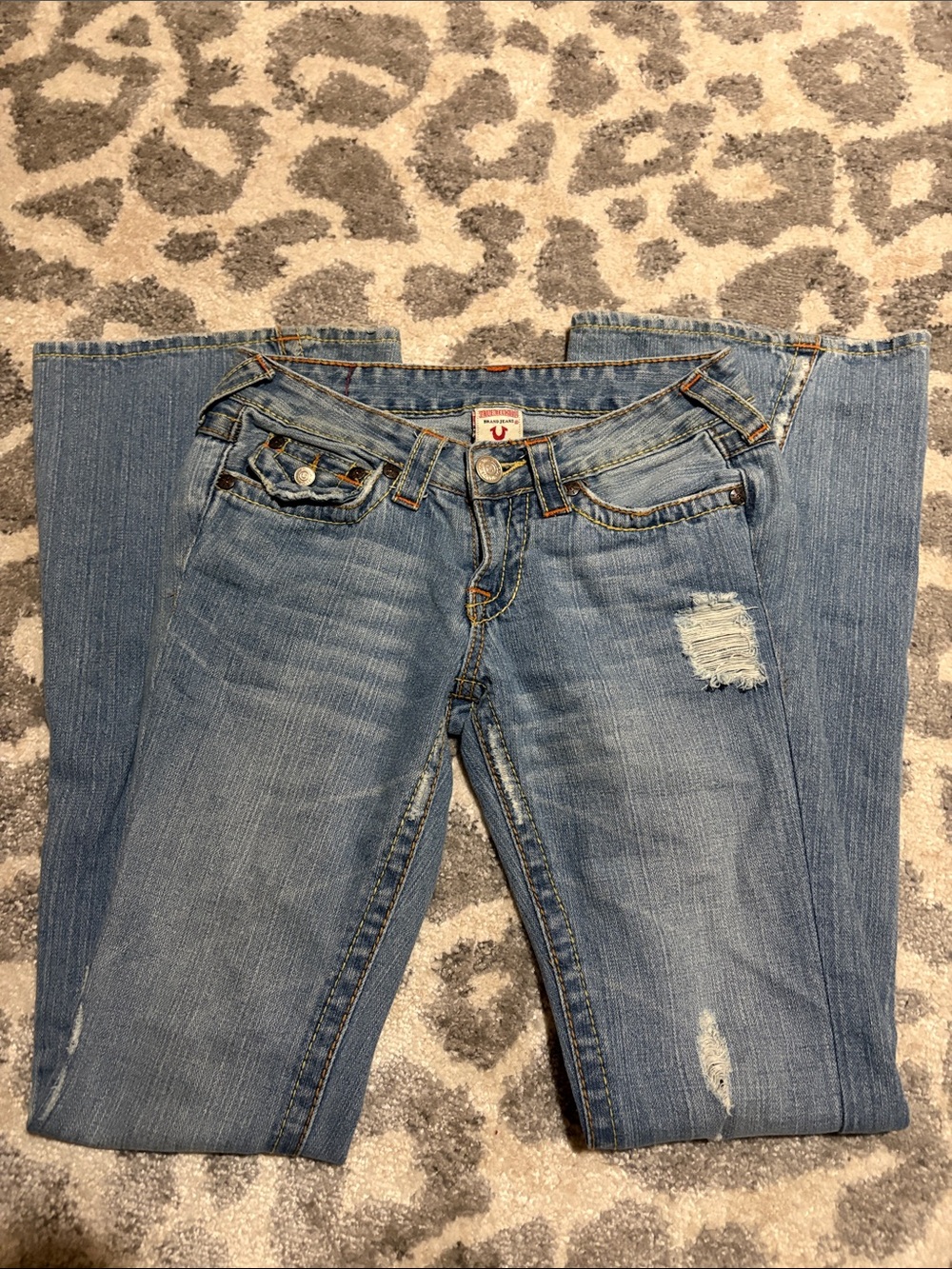 Vintage true religion bell bottom / wide flare jeans - Picture 2 of 3